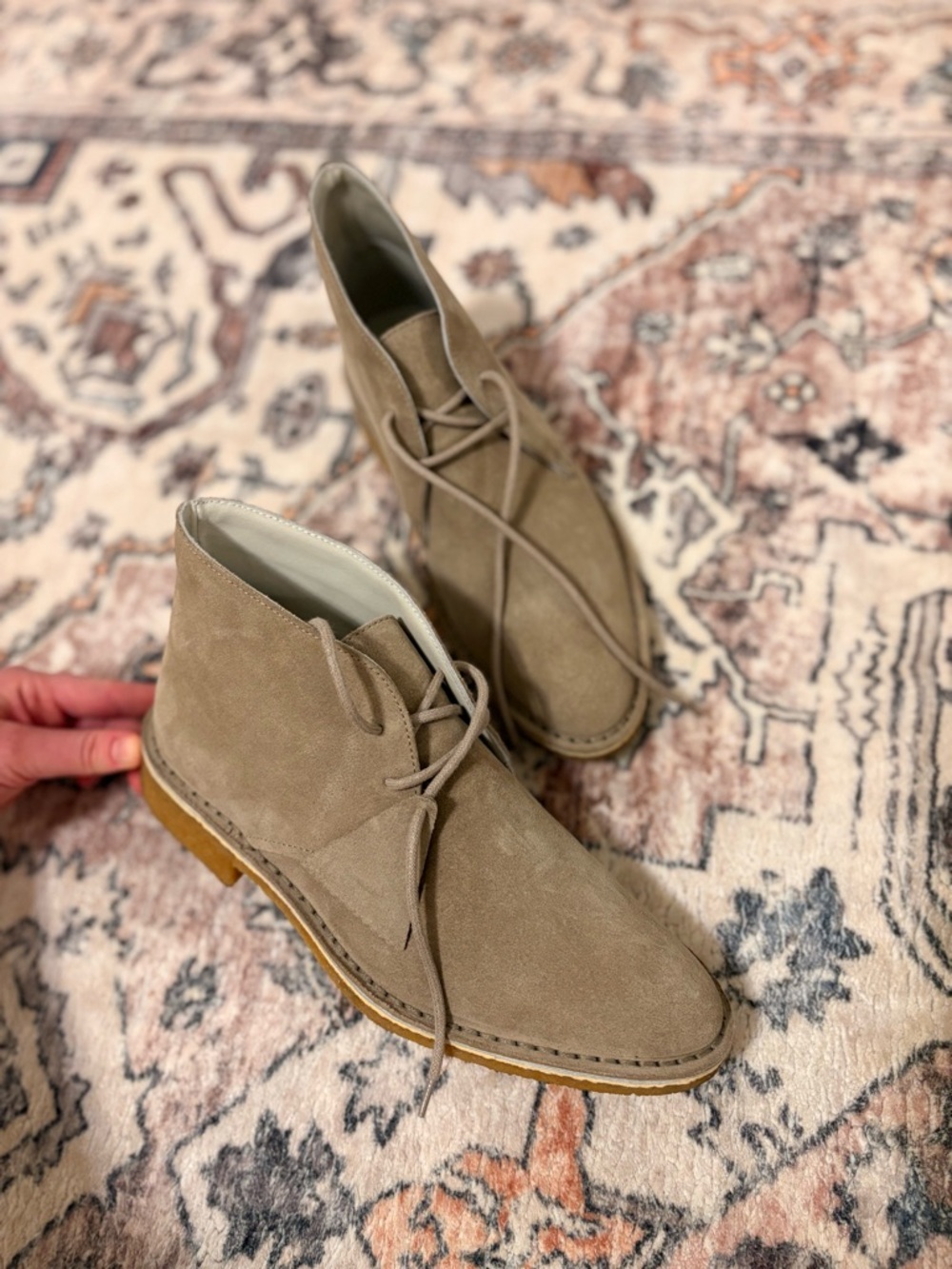 Clarks Taupe Suede Chukka Boots